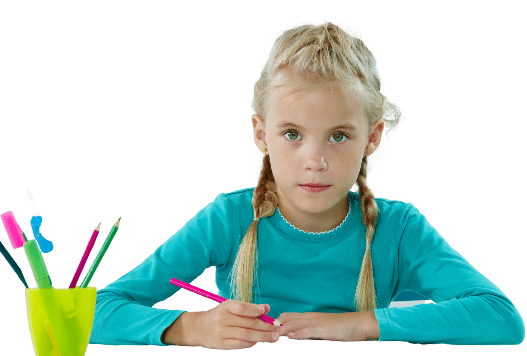 Mädchen arbeitet mit und lernt digitale themen mit cody21