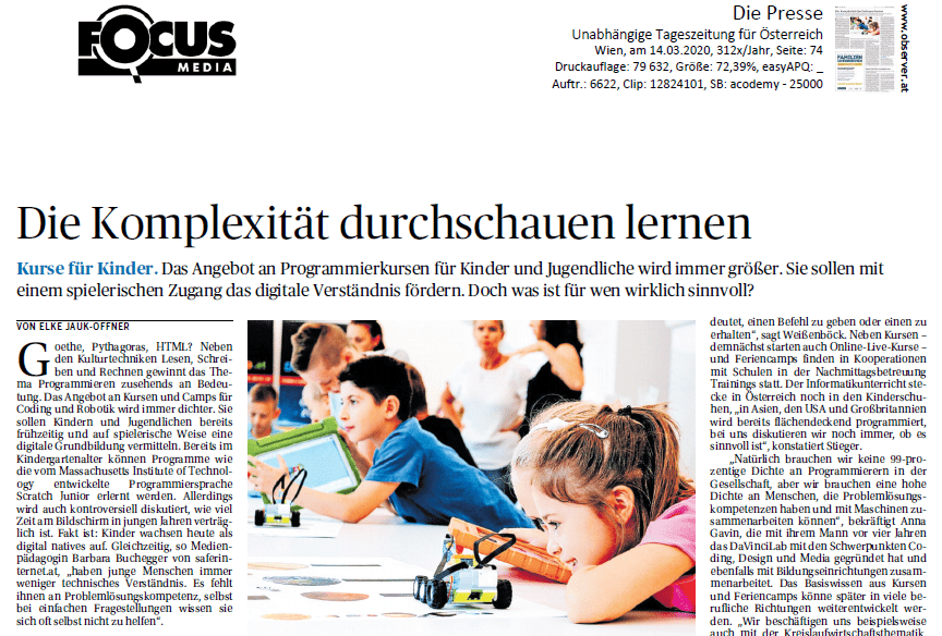 Presseartikel über acodemy